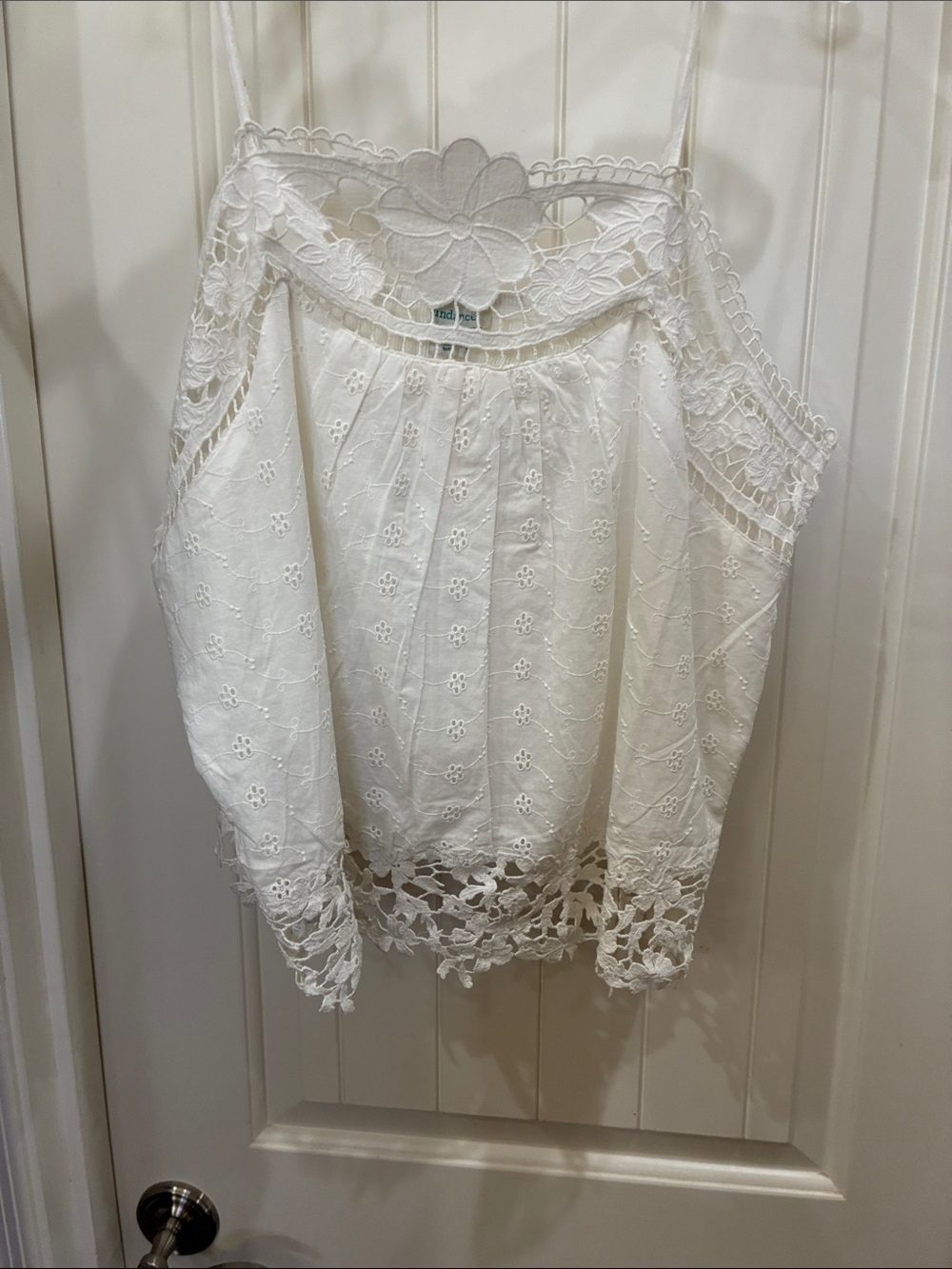 Sundance White Eyelet Camisole